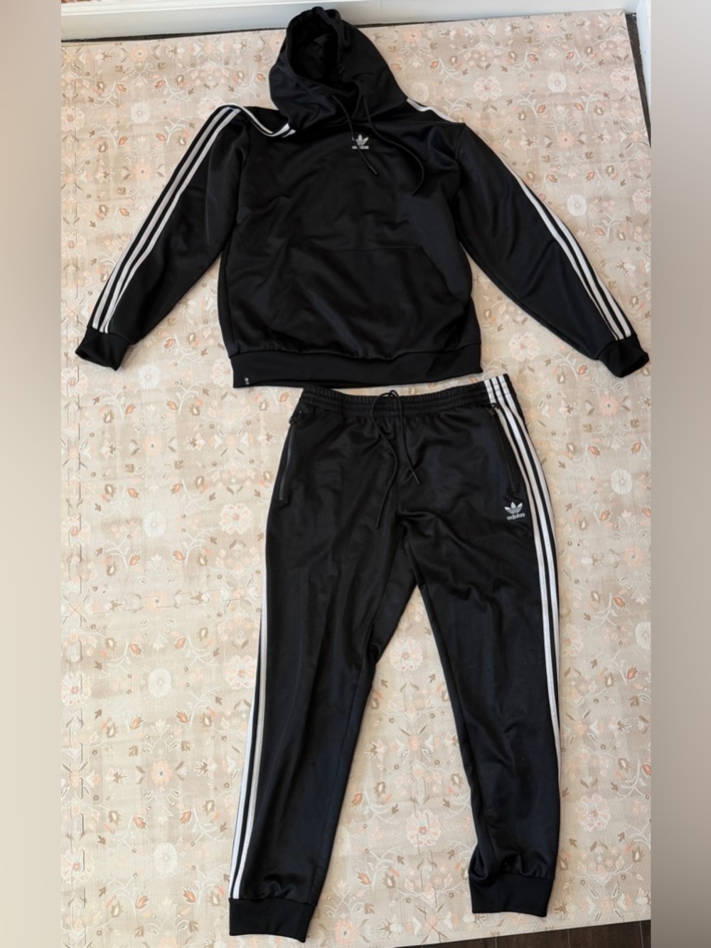 Adidas Hoodie & Track Joggers, Polyester & Cotton blend